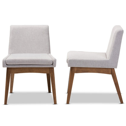 Baxton Studio - Nexus Set of 2 Dining Chairs in Greyish Beige/"Walnut" Brown - BBT5280-Greyish Beige-DC-H1217-14 view 3