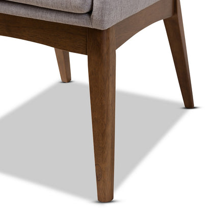 Baxton Studio - Nexus Set of 2 Dining Chairs in Greyish Beige/"Walnut" Brown - BBT5280-Greyish Beige-DC-H1217-14 view 4