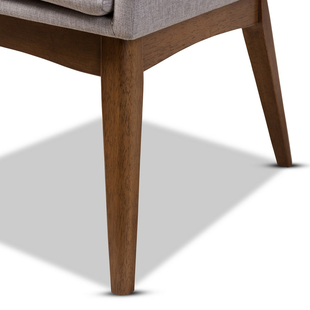 Baxton Studio - Nexus Set of 2 Dining Chairs in Greyish Beige/"Walnut" Brown - BBT5281-Greyish Beige-DC-H1217-14 view 4