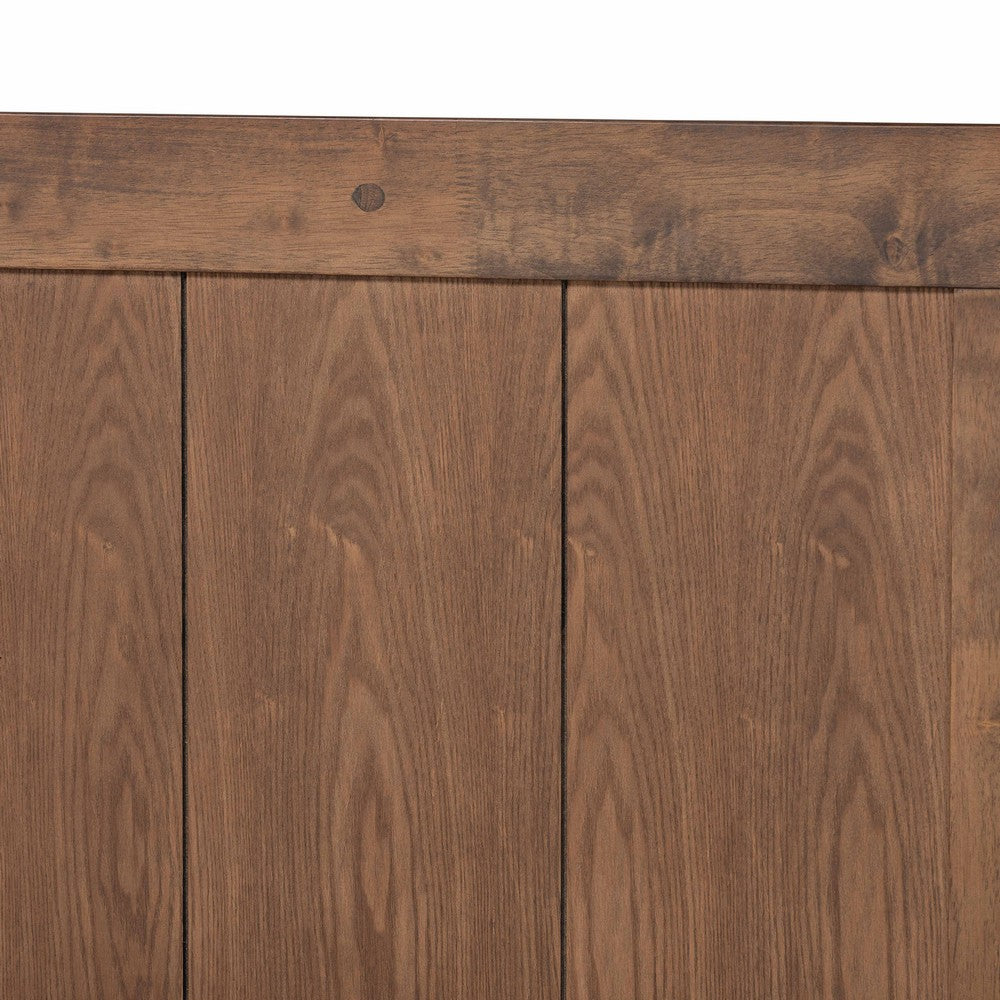 Baxton Studio - Nicola King Size Bed in Ash Walnut - Nicola-Ash Walnut-King view 4