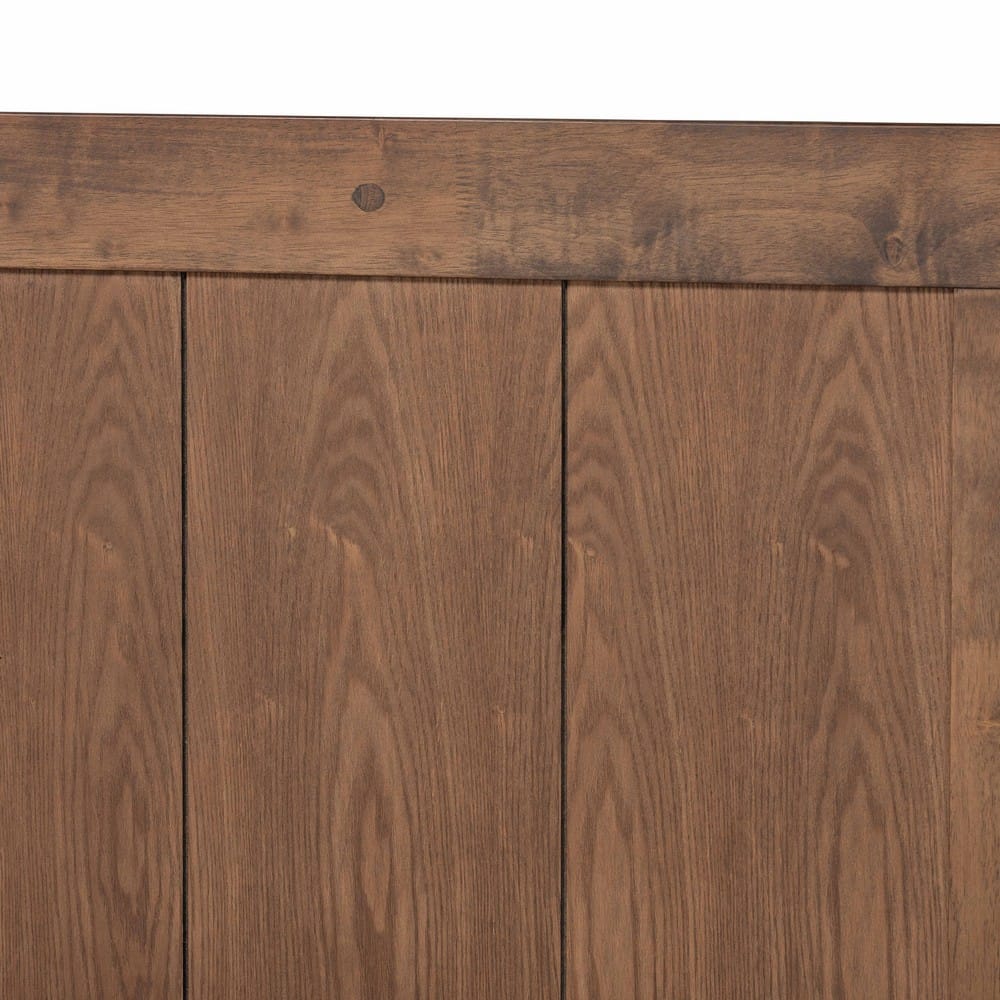 Baxton Studio - Nicola Queen Size Bed in Ash Walnut - Nicola-Ash Walnut-Queen view 4