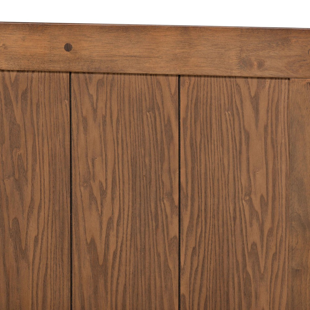 Baxton Studio - Nicola Twin Size Bed in Ash Walnut - Nicola-Ash Walnut-Twin view 4