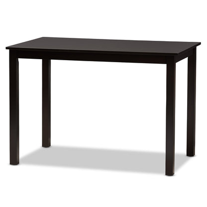 Baxton Studio - Nicolette Dining Set in Dark Brown - RH340C-Dark Brown-5PC Dining Set view 3
