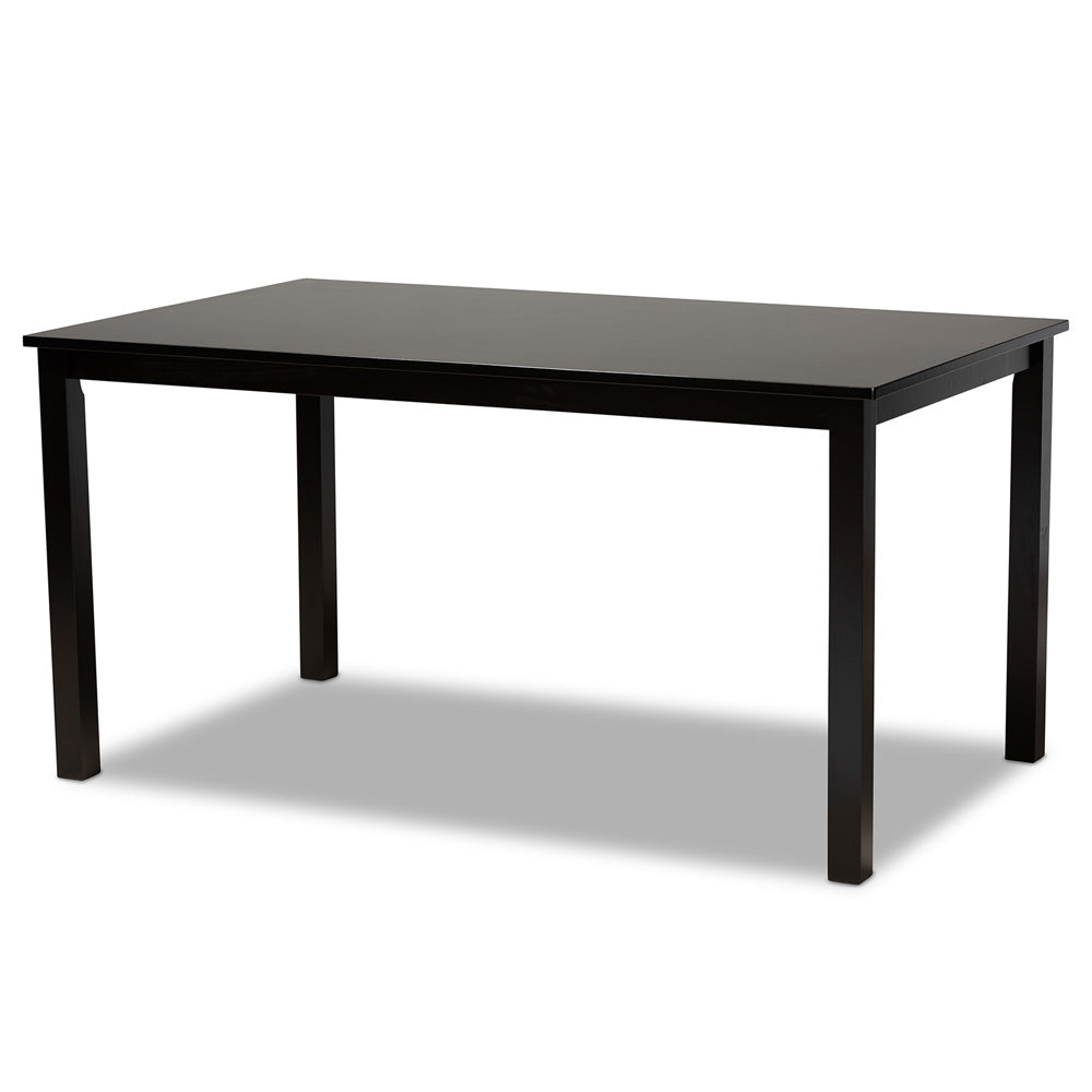 Baxton Studio - Nicolette Dining Set in Dark Brown - RH340C-Dark Brown-7PC Dining Set view 3