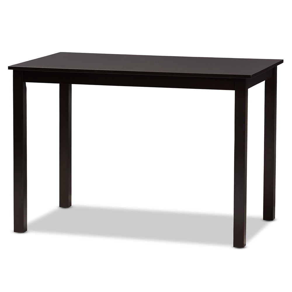 Baxton Studio - Nicolette Dining Set in Dark Brown/Walnut Brown - RH340C-Dark Brown/Walnut-5PC Dining Set view 3