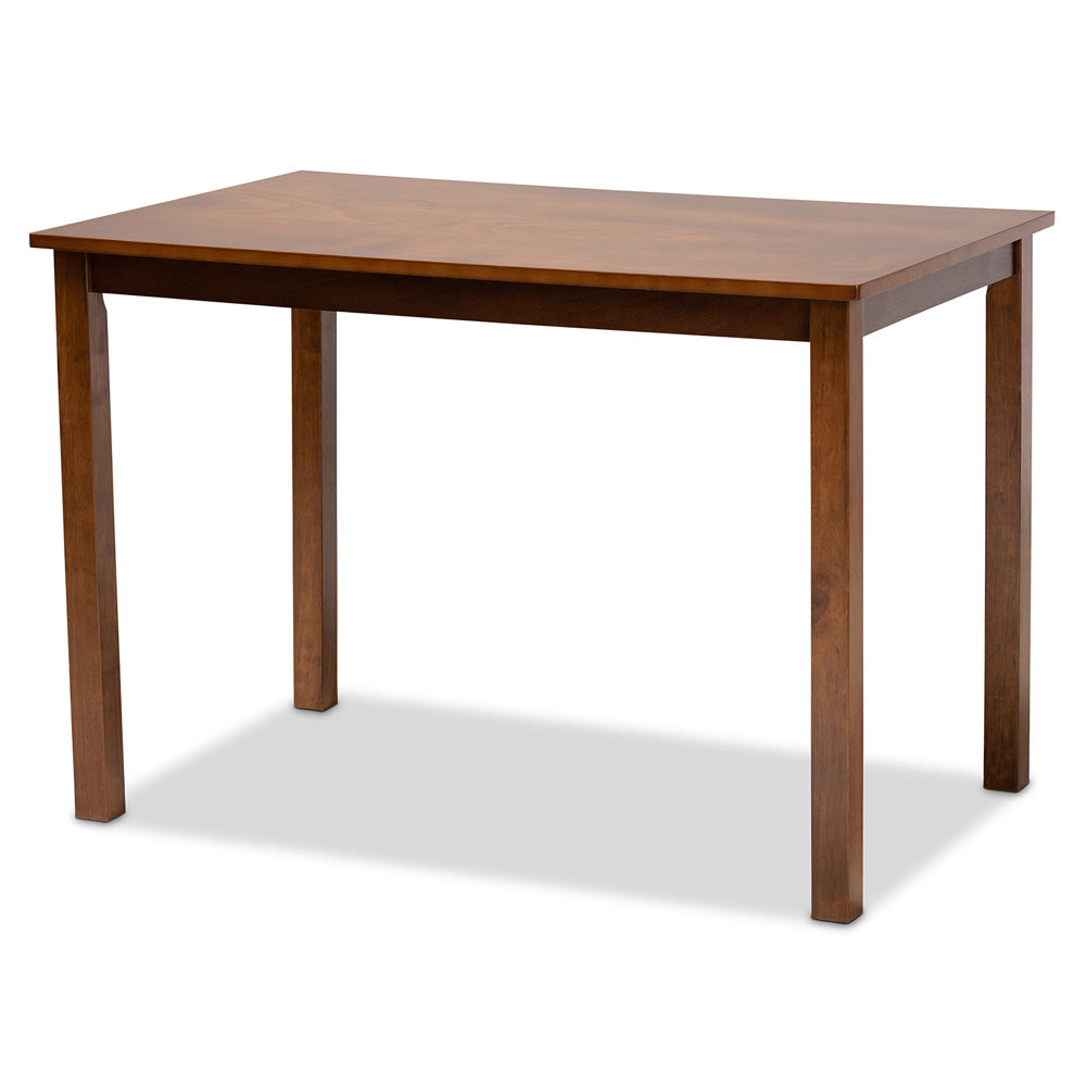 Baxton Studio - Nicolette Dining Set in Walnut Brown - RH340C-Walnut-5PC Dining Set view 3