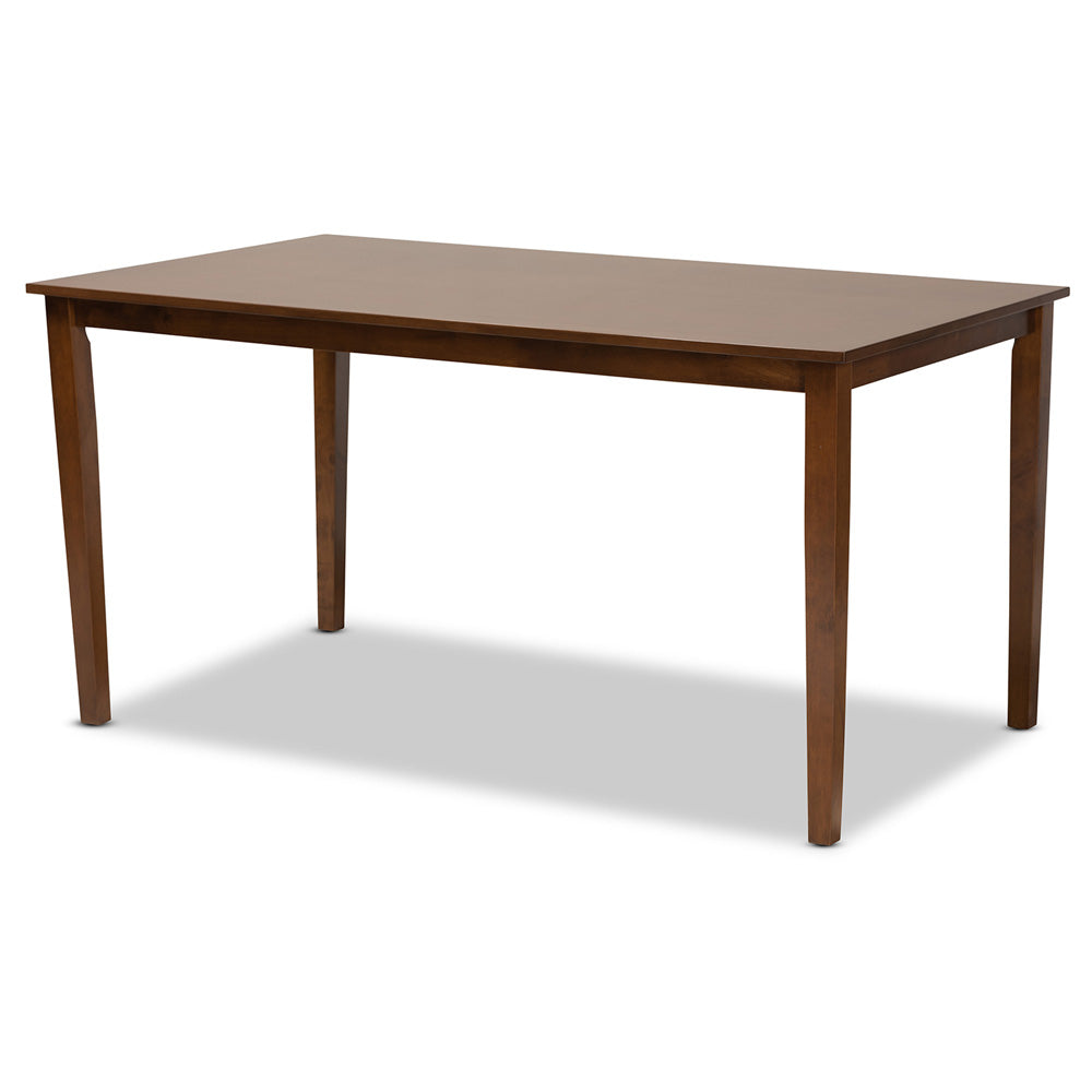 Baxton Studio - Nicolette Dining Set in Walnut Brown - RH340C-Walnut-7PC Dining Set view 3