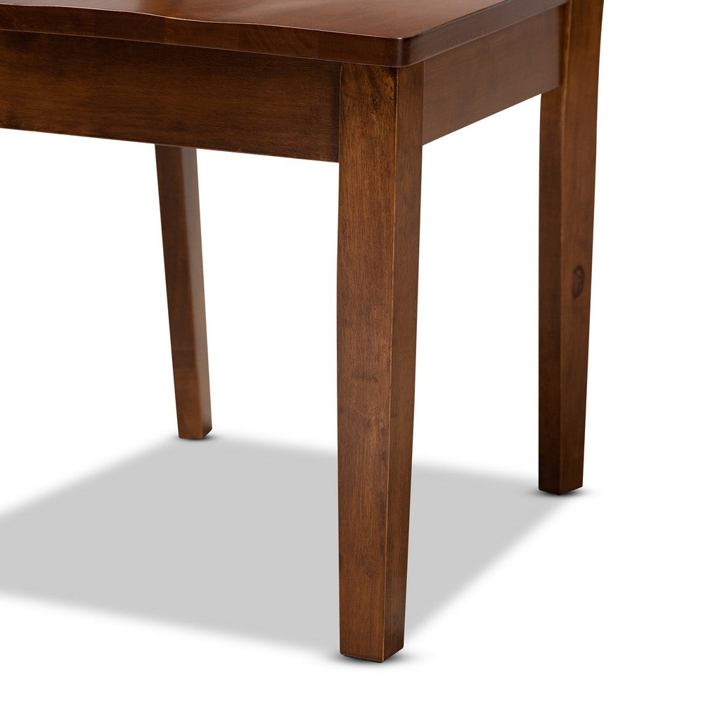 Baxton Studio - Nicolette Dining Set in Walnut Brown - RH340C-Walnut-7PC Dining Set view 6