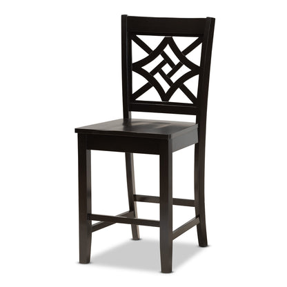 Baxton Studio - Nicolette Pub Set in Dark Brown - RH340P-Dark Brown-5PC Pub Set view 2
