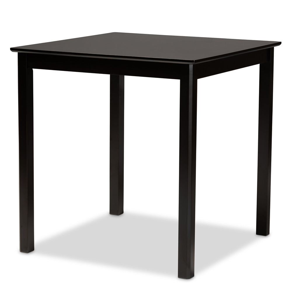 Baxton Studio - Nicolette Pub Set in Dark Brown/Walnut Brown - RH340P-Dark Brown/Walnut-5PC Pub Set view 3