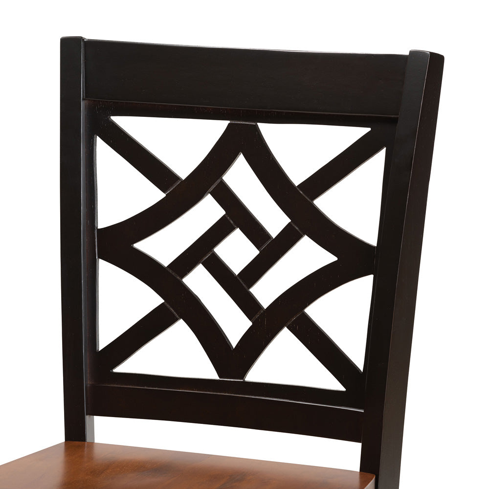 Baxton Studio - Nicolette Pub Set in Dark Brown/Walnut Brown - RH340P-Dark Brown/Walnut-5PC Pub Set view 5
