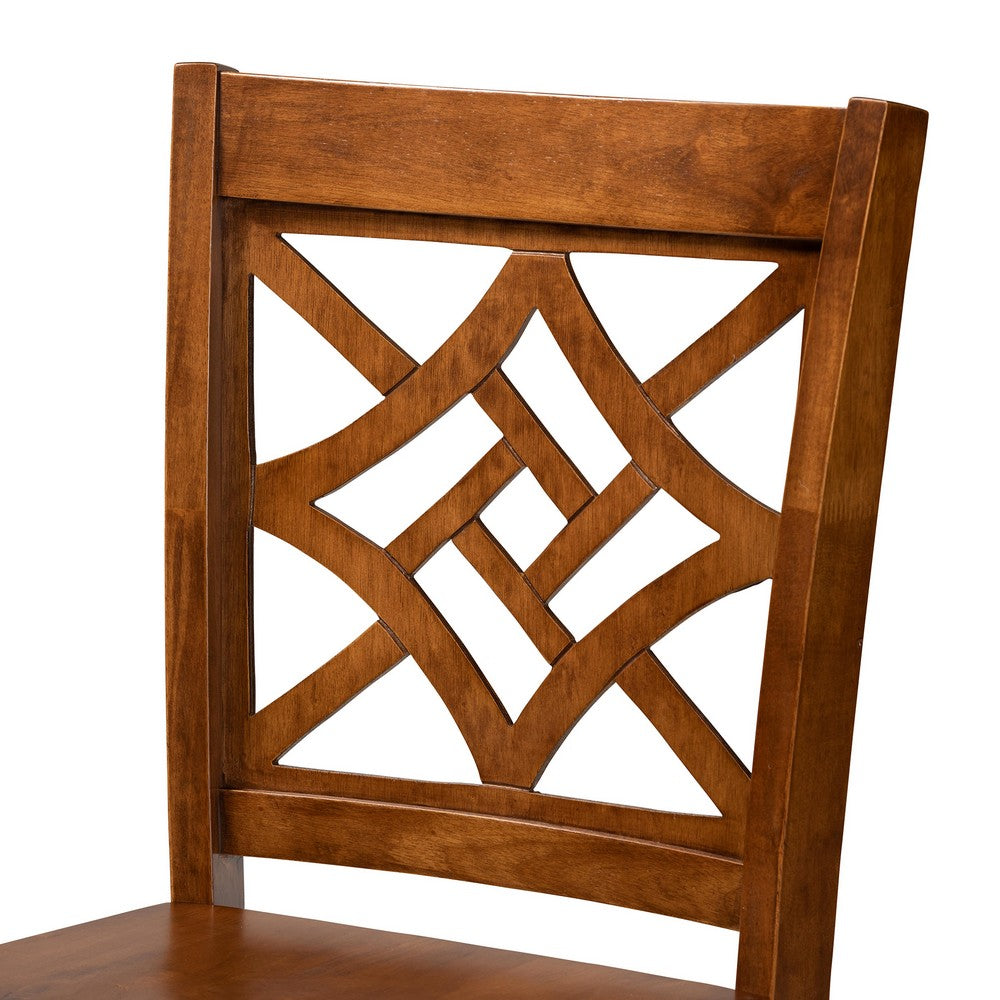 Baxton Studio - Nicolette Set of 2 Counter Stools in Walnut Brown - RH340P-Walnut Wood Scoop Seat-PC view 4