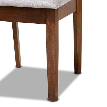 Baxton Studio - Nicolette Set of 2 Dining Chairs in Grey/Walnut Brown - RH340C-Grey/Walnut-DC-2PK view 5