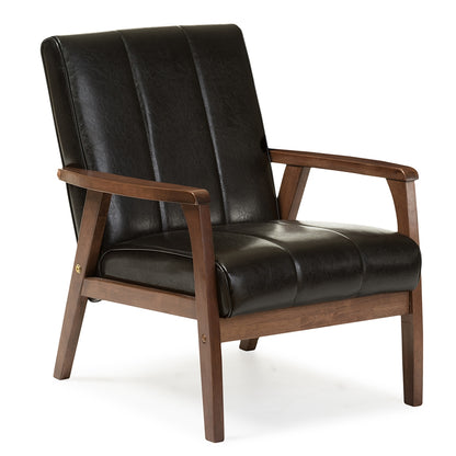 Baxton Studio - Nikko Living Room Chair in Black - BBT8011A2-Black Chair view 1