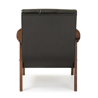 Baxton Studio - Nikko Living Room Chair in Black - BBT8011A2-Black Chair view 4