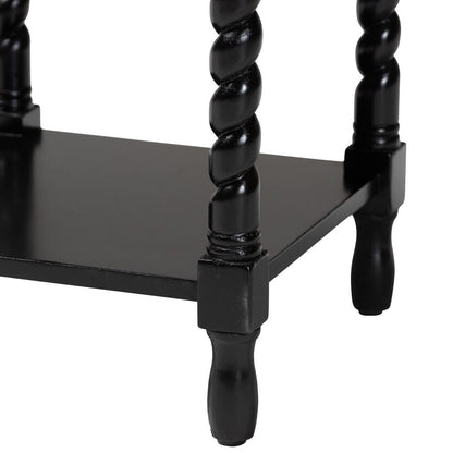 Baxton Studio - Niklas Nightstand in Black - KL-1734-Niklas-Black/Wooden-NS view 7