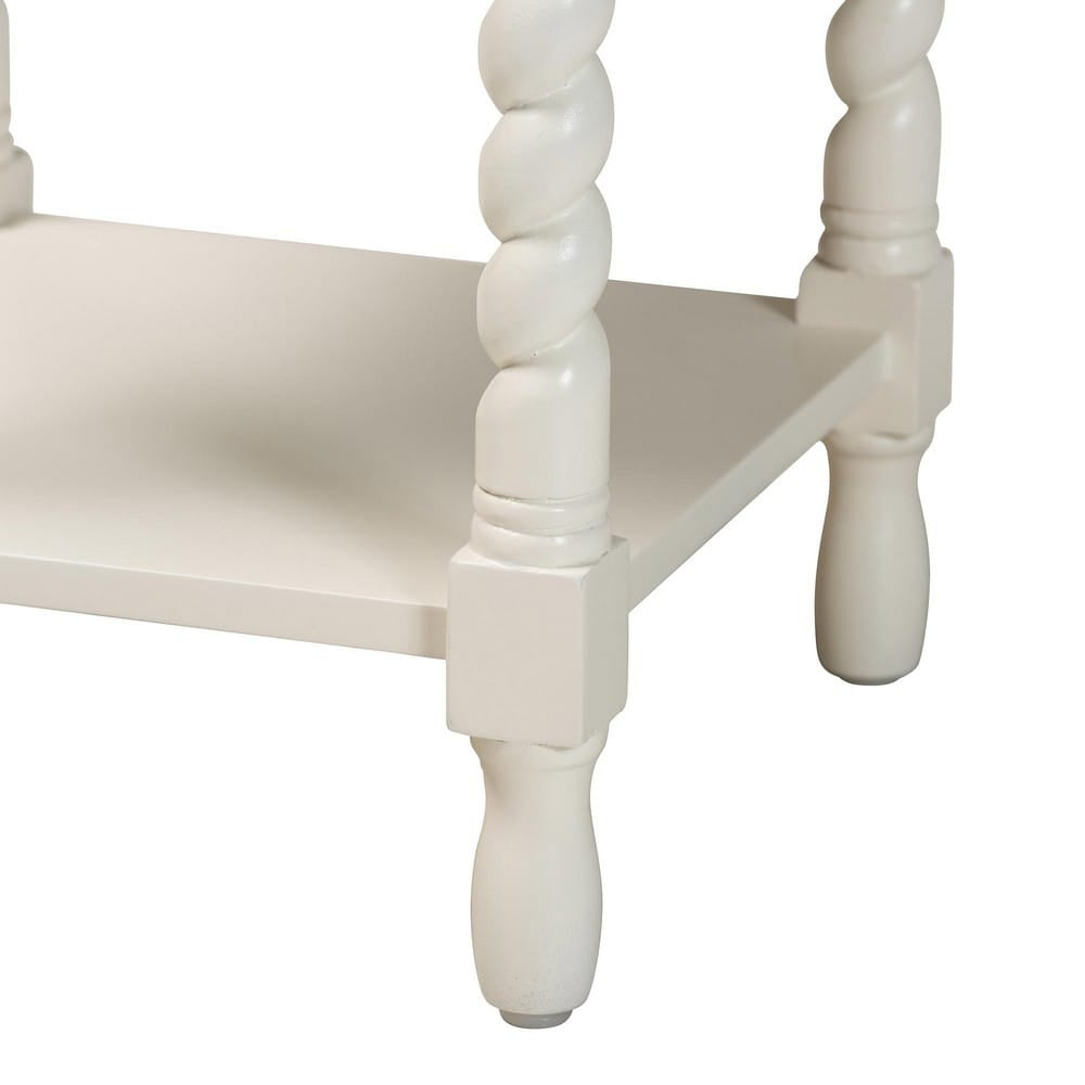Baxton Studio - Niklas Nightstand in White - KL-1734-Niklas-White/Wooden-NS view 7