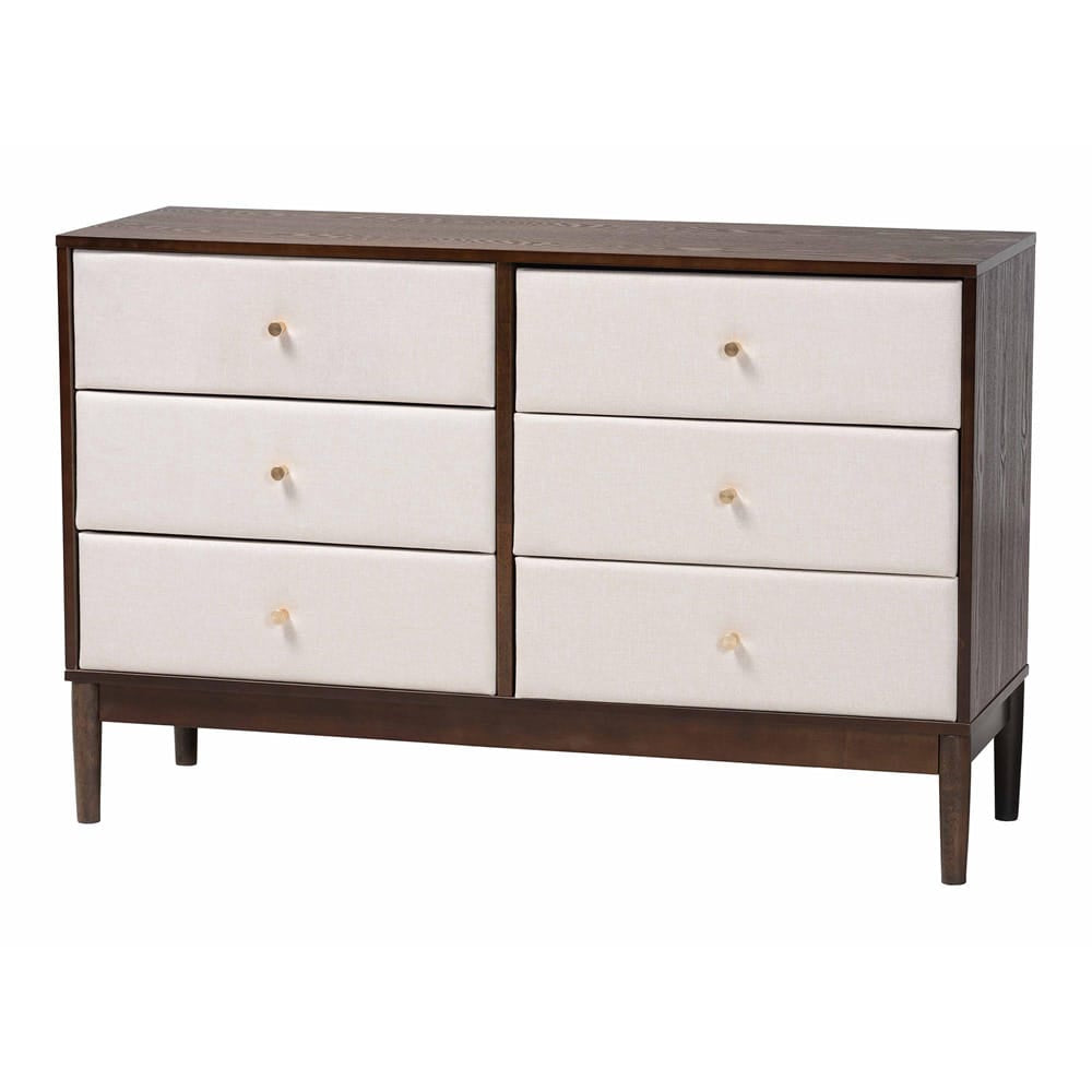 Baxton Studio - Nikolai Dresser in Beige/Wenge Brown - MG9009-Beige/Wenge-6DW-Dresser view 1
