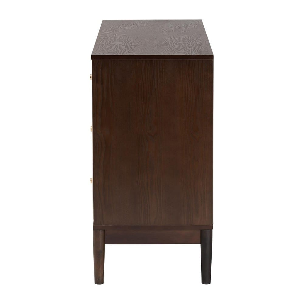 Baxton Studio - Nikolai Dresser in Beige/Wenge Brown - MG9009-Beige/Wenge-6DW-Dresser view 4