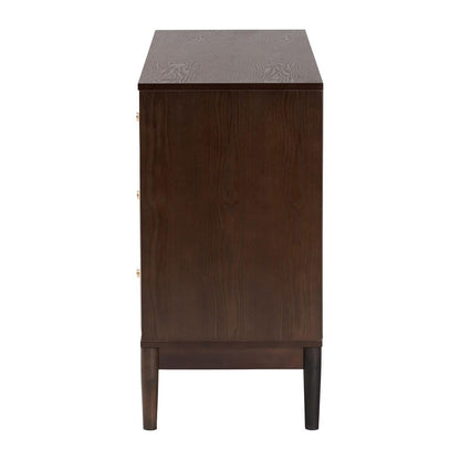 Baxton Studio - Nikolai Dresser in Beige/Wenge Brown - MG9009-Beige/Wenge-6DW-Dresser view 4