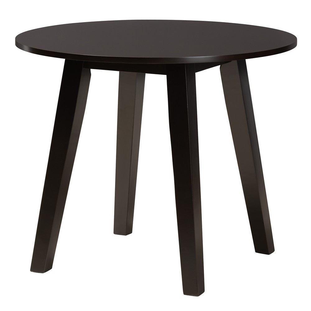 Baxton Studio - Nina Dining Set in Grey/Espresso Brown - Nina-Grey/Dark Brown-5PC Dining Set view 3