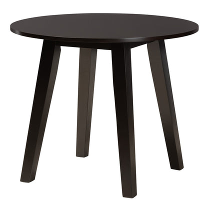 Baxton Studio - Nina Dining Set in Grey/Espresso Brown - Nina-Grey/Dark Brown-5PC Dining Set view 3