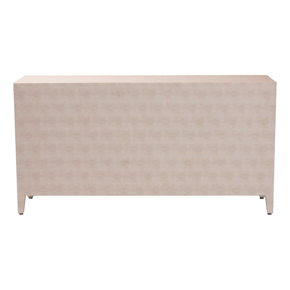 Baxton Studio - Nira Sideboard in Beige/Brass - JY24B283-Beige Faux Shagreen-Cabinet view 5