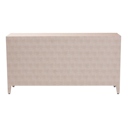 Baxton Studio - Nira Sideboard in Beige/Brass - JY24B283-Beige Faux Shagreen-Cabinet view 5