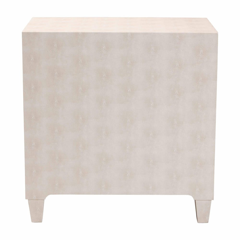 Baxton Studio - Nira Storage Cabinet in Beige/Brass - JY24A042-Beige Faux Shagreen-Cabinet view 5