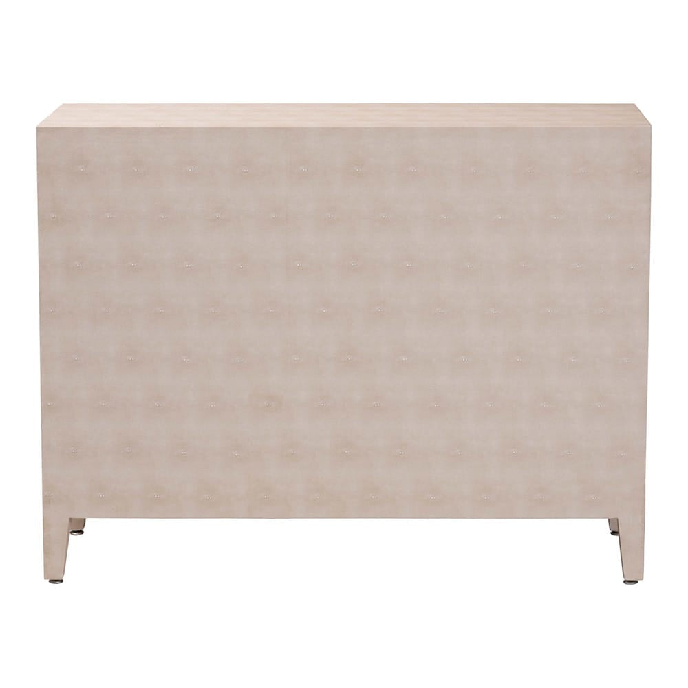 Baxton Studio - Nira Storage Cabinet in Beige/Brass - JY24B281-Beige Faux Shagreen-Cabinet view 5