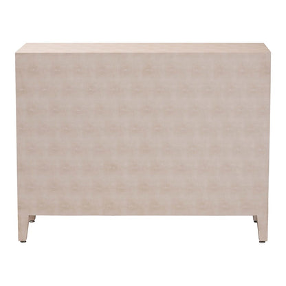 Baxton Studio - Nira Storage Cabinet in Beige/Brass - JY24B281-Beige Faux Shagreen-Cabinet view 5
