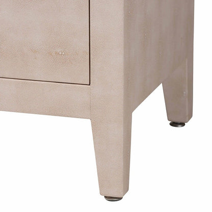 Baxton Studio - Nira Storage Cabinet in Beige/Brass - JY24B281-Beige Faux Shagreen-Cabinet view 7