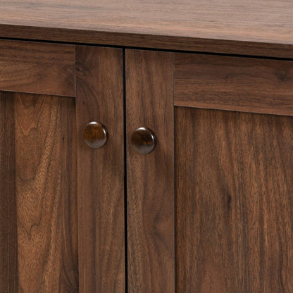 Baxton Studio - Nissa Shoe Cabinet in Walnut Brown - MPC8017-Walnut-Shoe Cabinet view 5