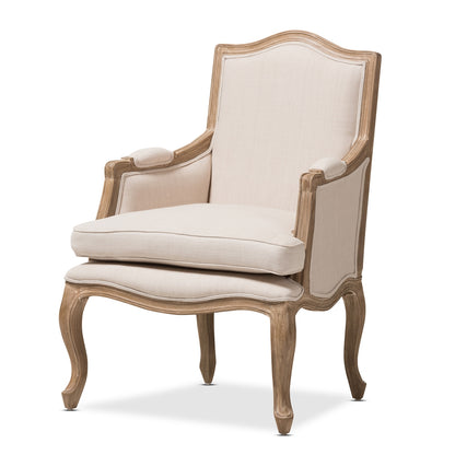 Baxton Studio - Nivernais Living Room Chair in Beige/Light Brown - ASS288Mi CG4 view 1