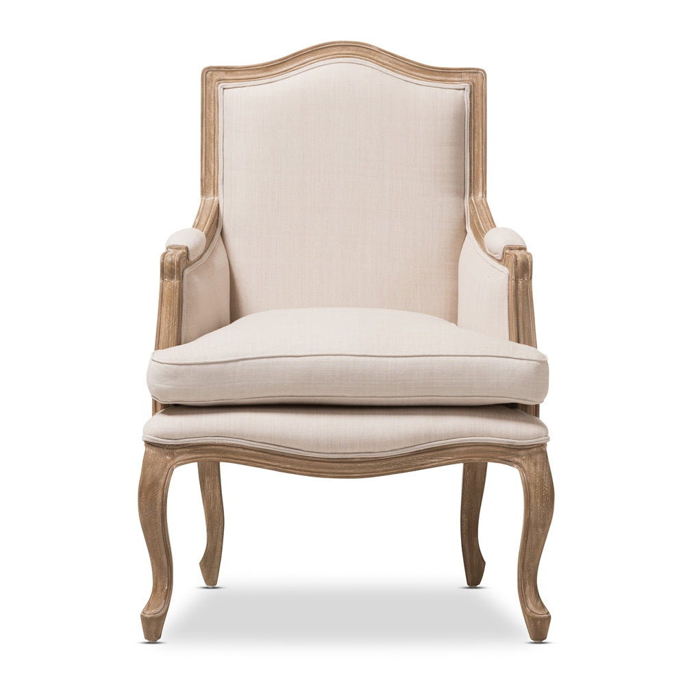 Baxton Studio - Nivernais Living Room Chair in Beige/Light Brown - ASS288Mi CG4 view 2
