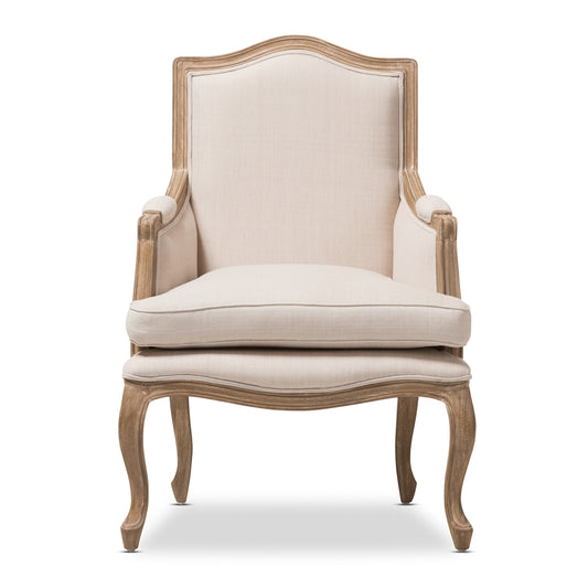 Baxton Studio - Nivernais Living Room Chair in Beige/Light Brown - ASS288Mi CG4 view 2