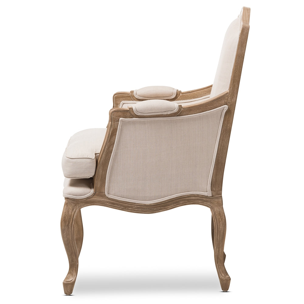 Baxton Studio - Nivernais Living Room Chair in Beige/Light Brown - ASS288Mi CG4 view 3