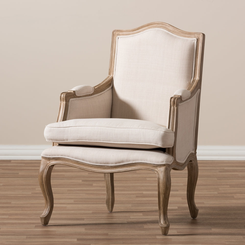 Baxton Studio - Nivernais Living Room Chair in Beige/Light Brown - ASS288Mi CG4 view 7