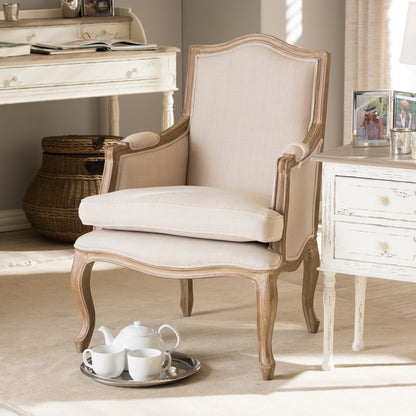 Baxton Studio - Nivernais Living Room Chair in Beige/Light Brown - ASS288Mi CG4 view 8