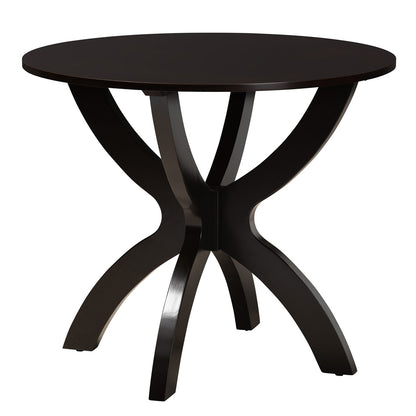 Baxton Studio - Noe Dining Set in Beige/Dark Brown - Noe-Sand/Dark Brown-5PC Dining Set view 3