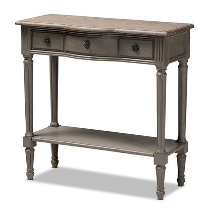 Baxton Studio - Noelle Console Table in Gray - AGE11-Console view 1