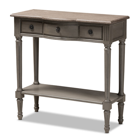 Baxton Studio - Noelle Console Table in Gray - AGE11-Console view 1