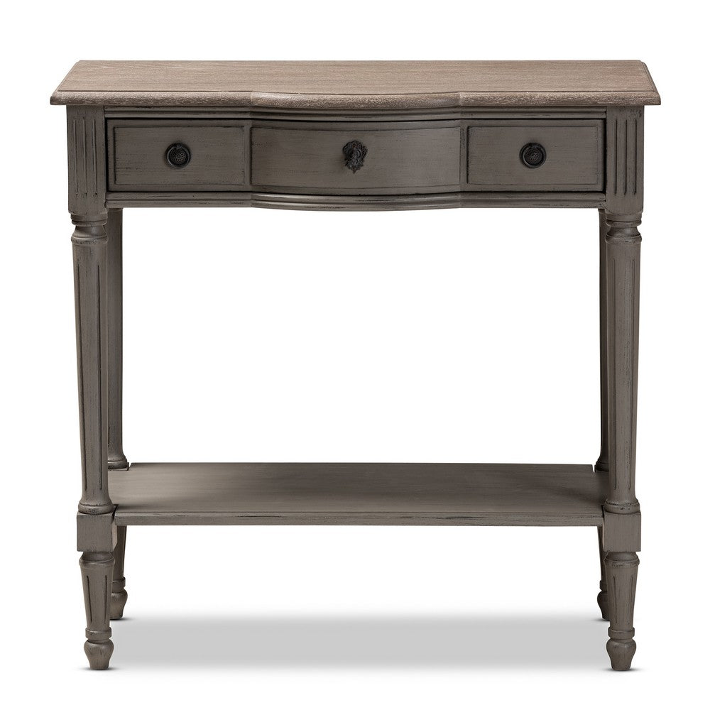 Baxton Studio - Noelle Console Table in Gray - AGE11-Console view 3