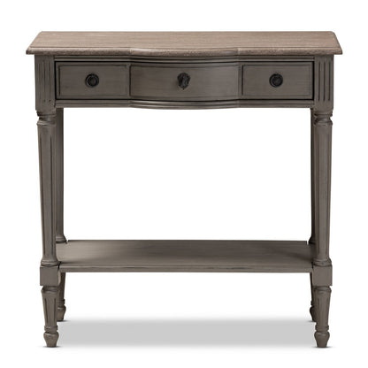 Baxton Studio - Noelle Console Table in Gray - AGE11-Console view 3