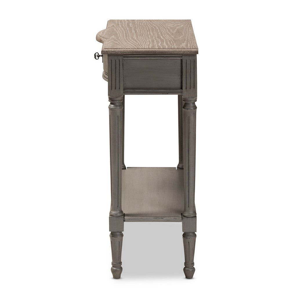 Baxton Studio - Noelle Console Table in Gray - AGE11-Console view 4