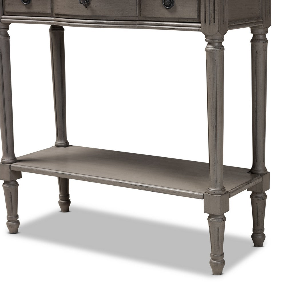 Baxton Studio - Noelle Console Table in Gray - AGE11-Console view 7