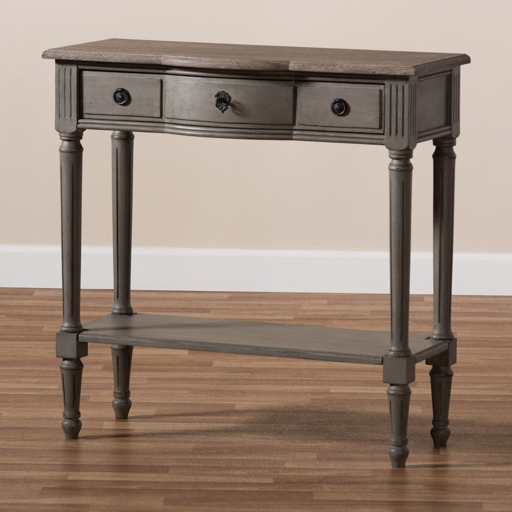 Baxton Studio - Noelle Console Table in Gray - AGE11-Console view 9
