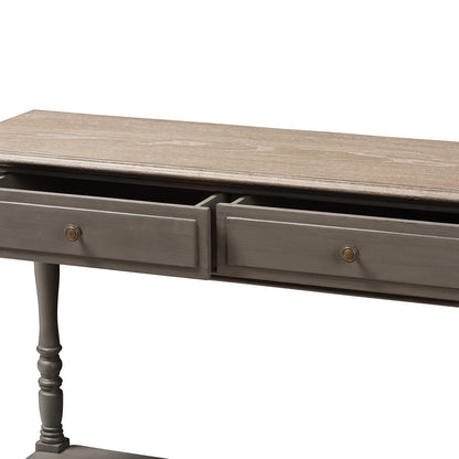 Baxton Studio - Noemie Console Table in Brown - ROB10-Brown-ST view 6
