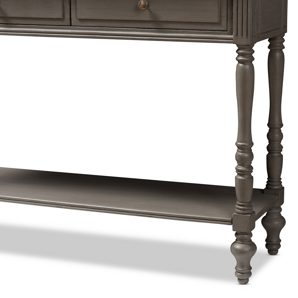 Baxton Studio - Noemie Console Table in Brown - ROB10-Brown-ST view 7