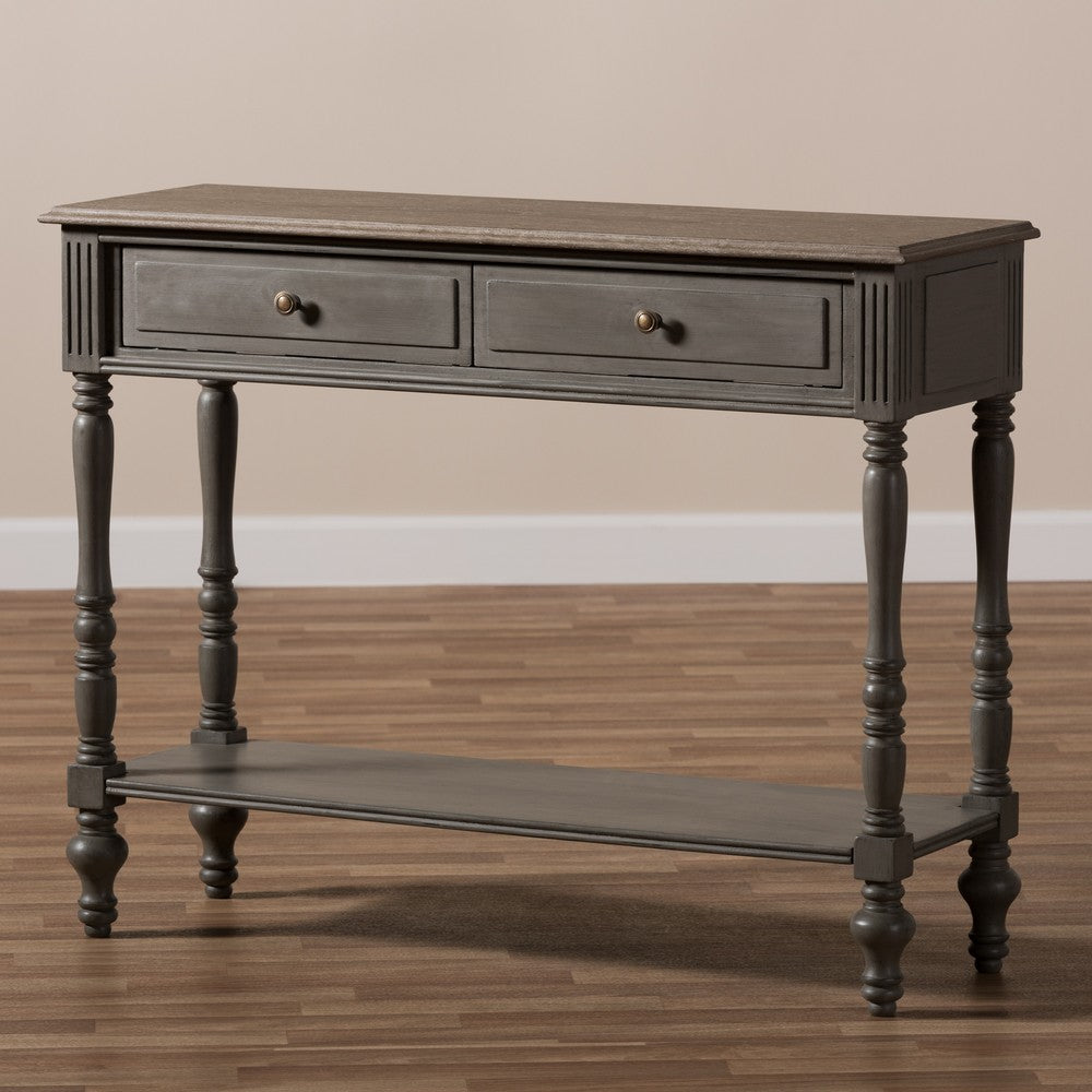 Baxton Studio - Noemie Console Table in Brown - ROB10-Brown-ST view 9